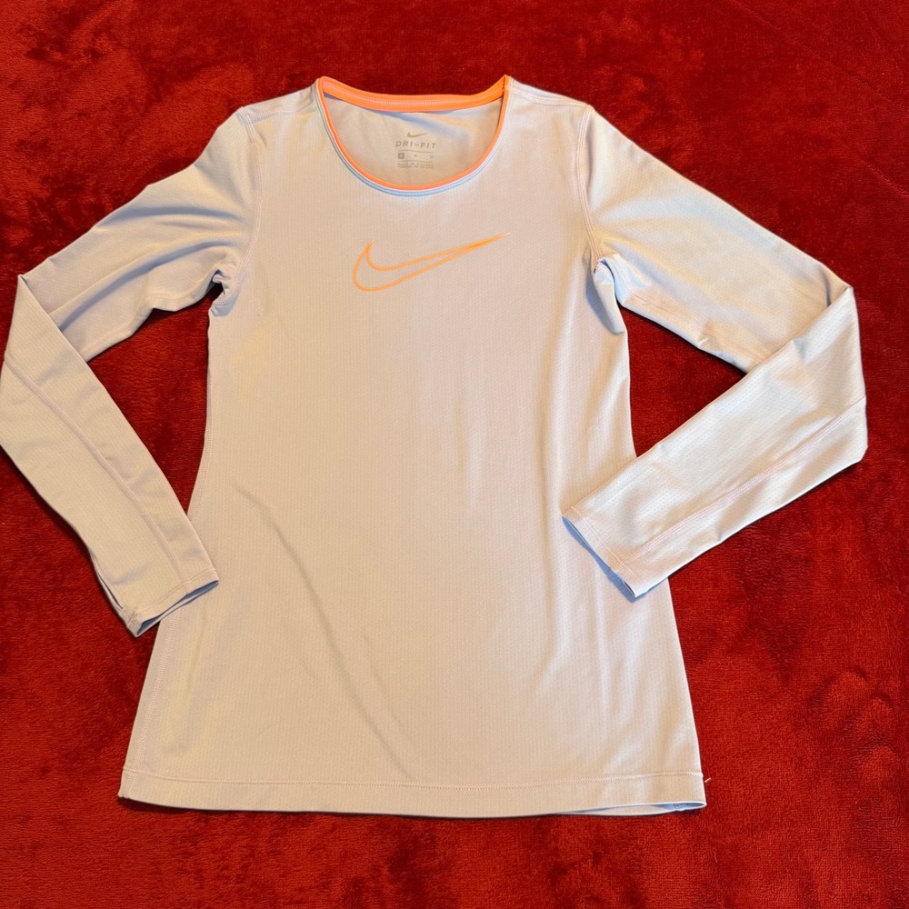Nike Dri-FIT Girls Long Sleeve Training Top Purple Pink 890229-477 Size M